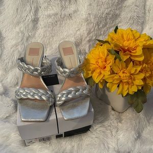 Dolce Vita Silver Metallic Stella Suede Size 8